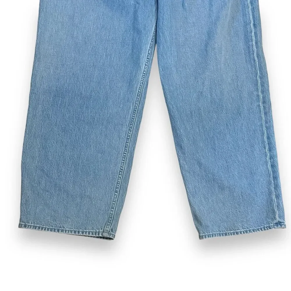 MOTHER SNACKS! The Pleated Fun Dip Puddle Just a Nibble Jeans 34 Baggy Straight